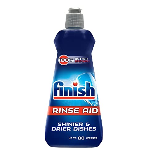 Finish Dishwasher Rinse Aid Liquid, Shine & Dry – 400ml | Upto 80 washes | Recommended by Most Dishwasher Brands
